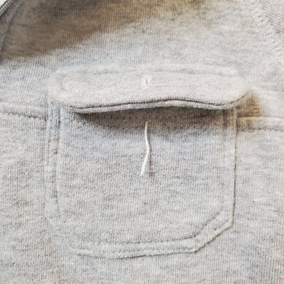 7 For All Mankind Boys Gray Pockets Full Zip Long Sleeve Hooded Jacket Size M - Picture 6 of 7